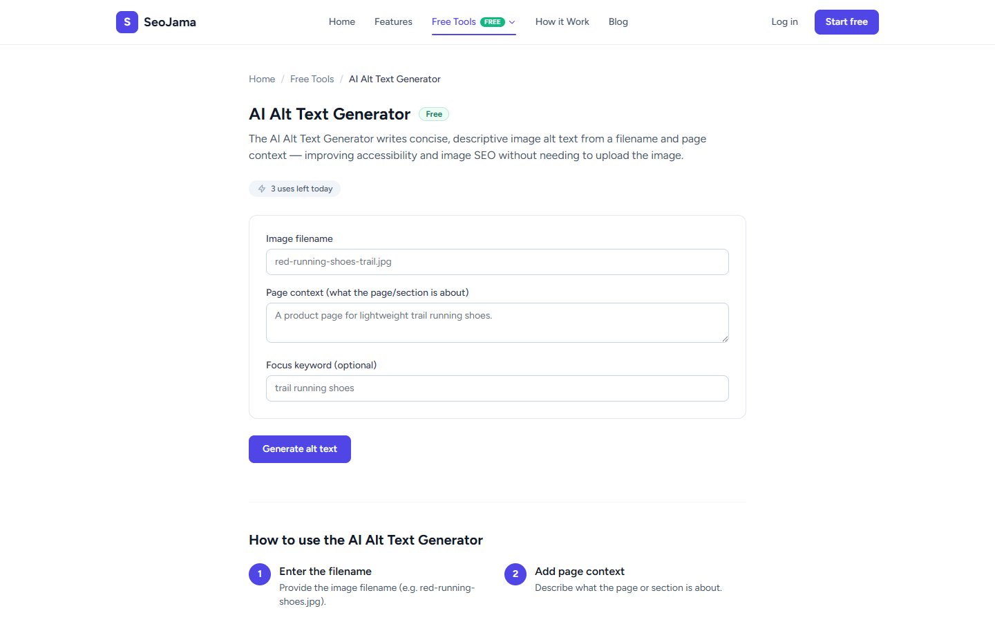 AI Alt Text Generator