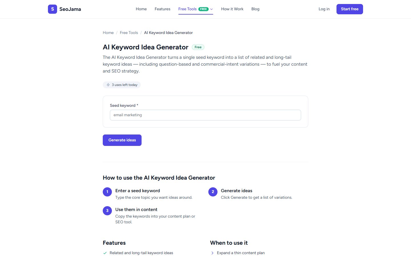 AI Keyword Idea Generator