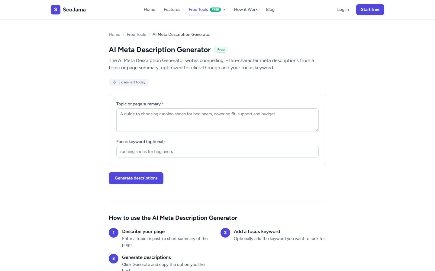 AI Meta Description Generator