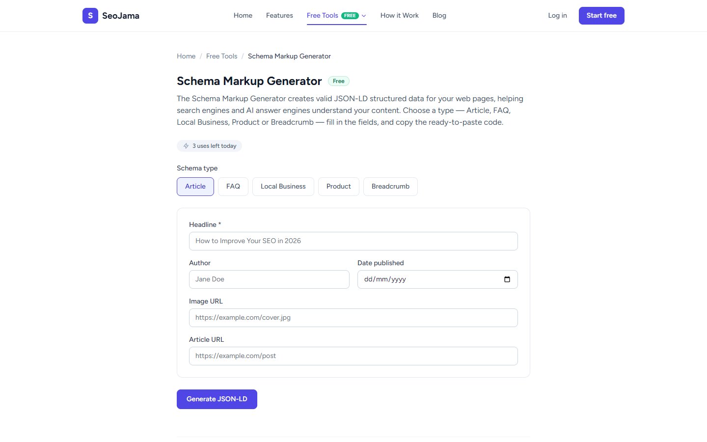 Schema Markup Generator