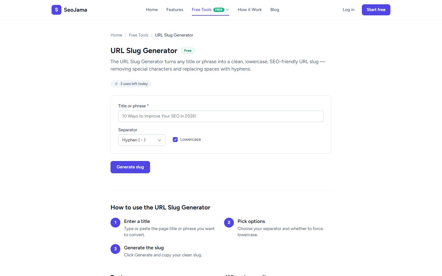 URL Slug Generator