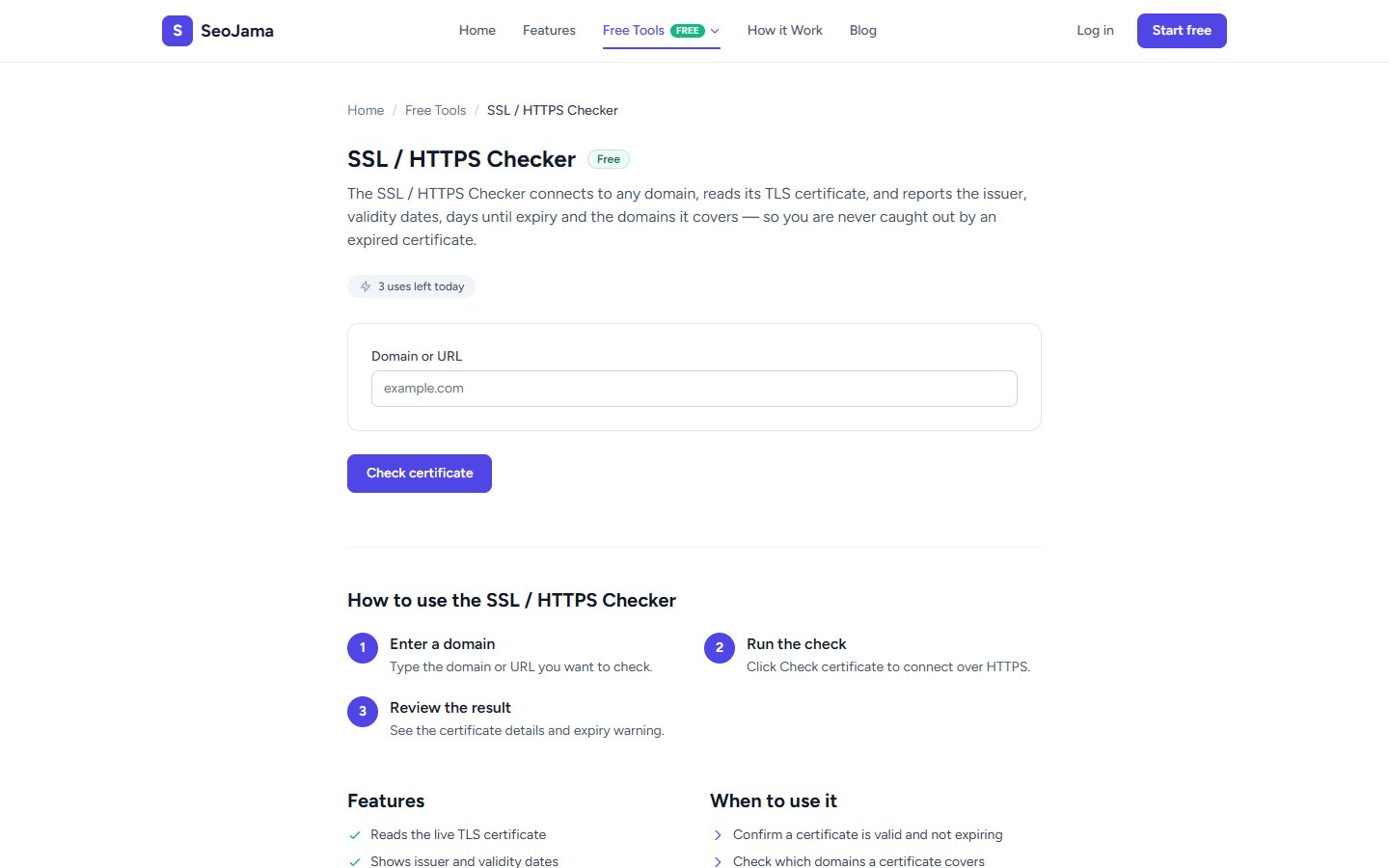 SSL / HTTPS Checker