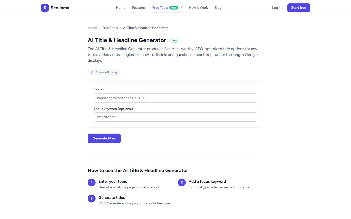 AI Title & Headline Generator