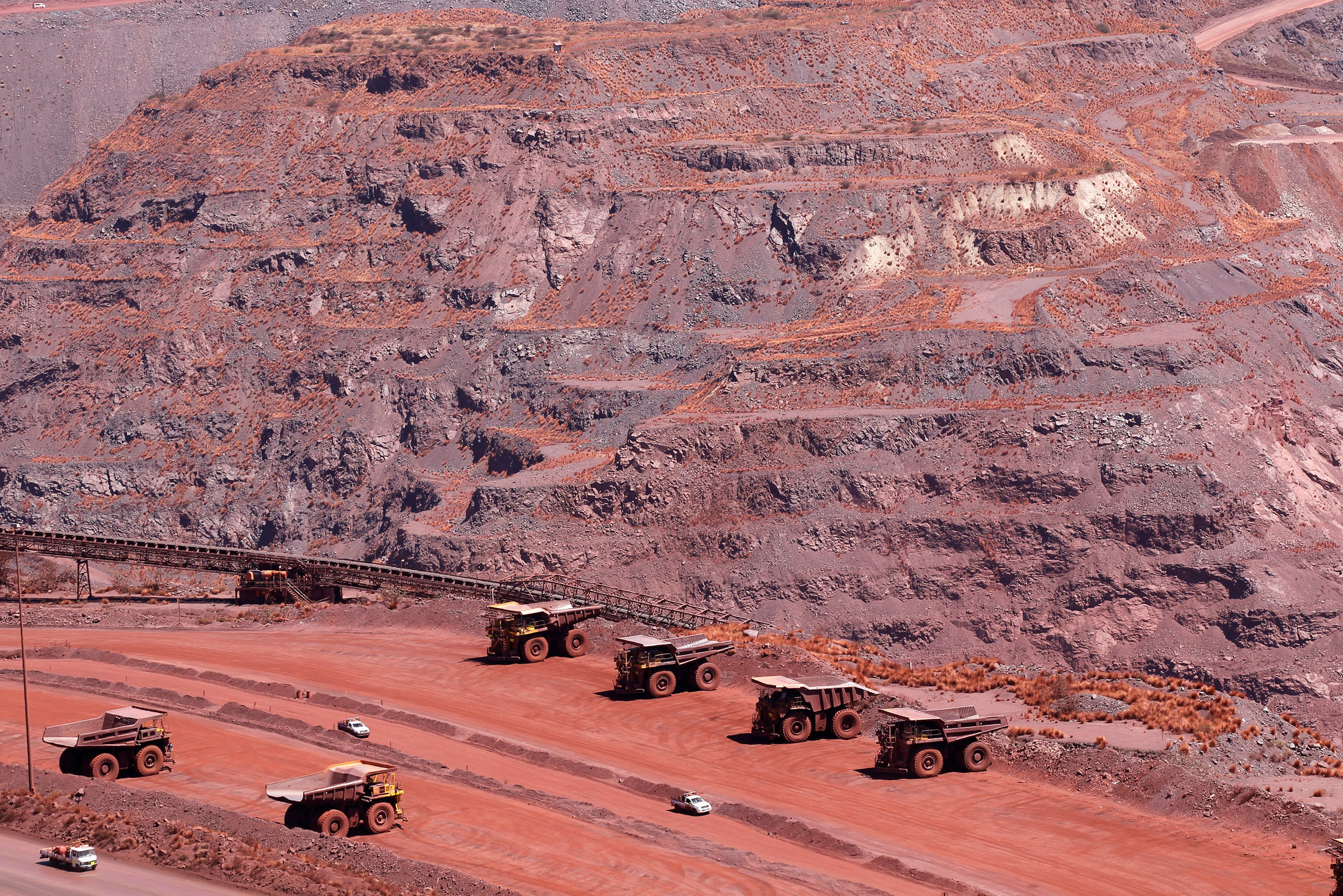 Iron ore mining operation in Liberia West Africa