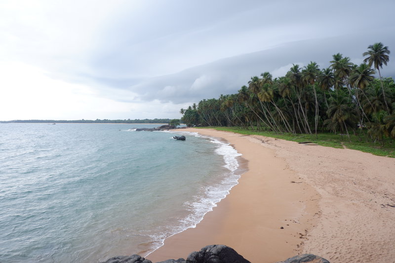 Pristine sandy beach on the Liberian Atlantic coastline