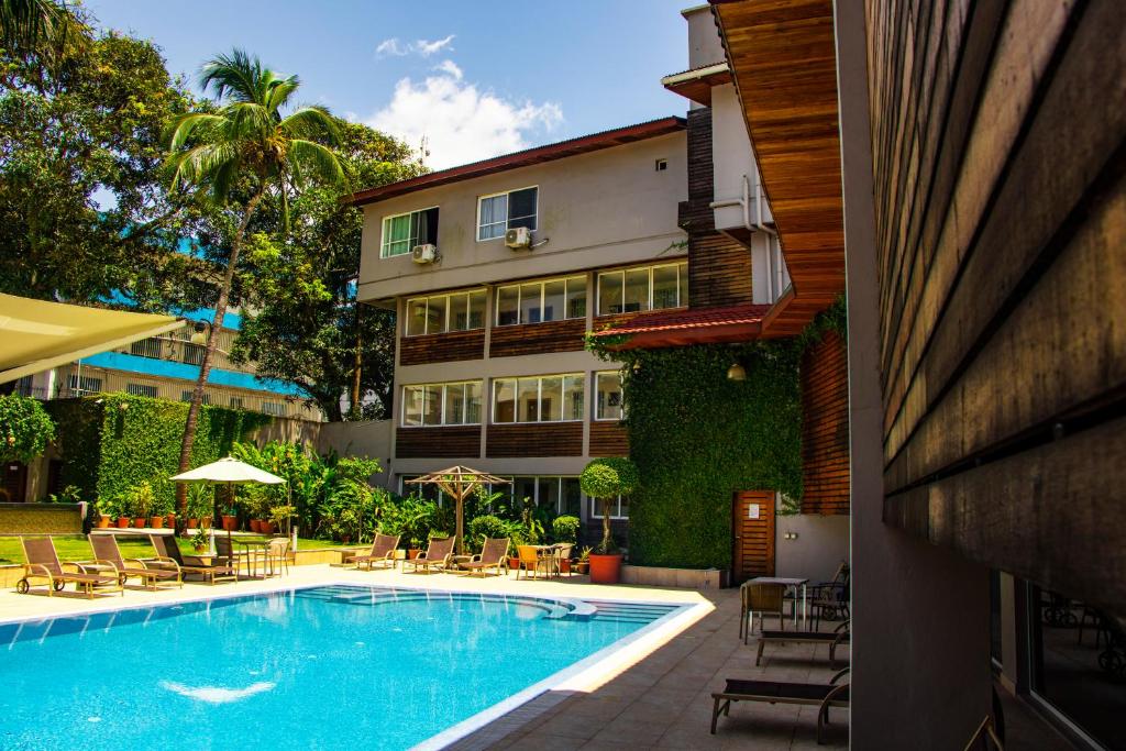 Mamba Point Hotel exterior overlooking the Atlantic Ocean in Monrovia