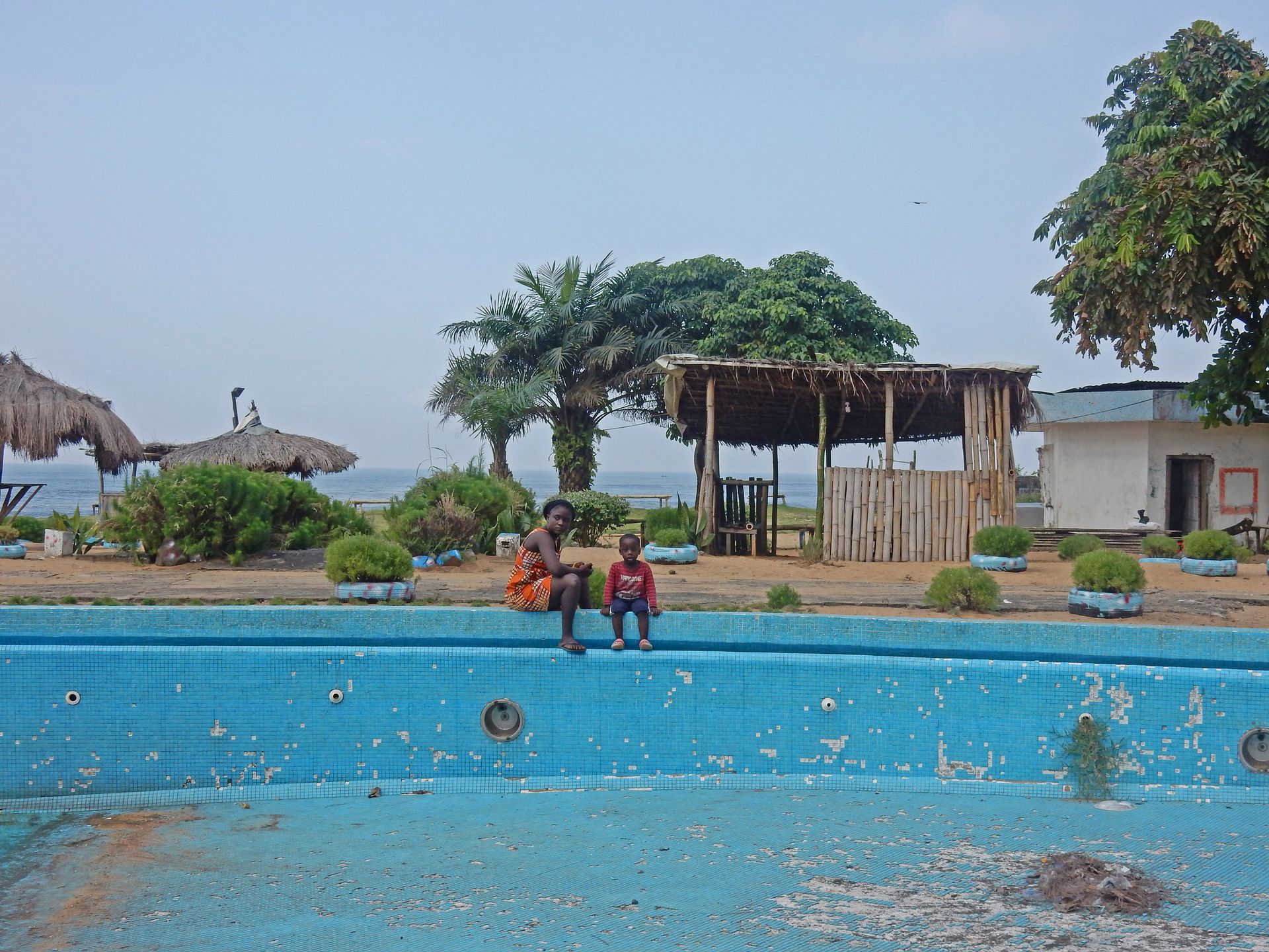 Hotel Africa Monrovia swimming pool and garden area