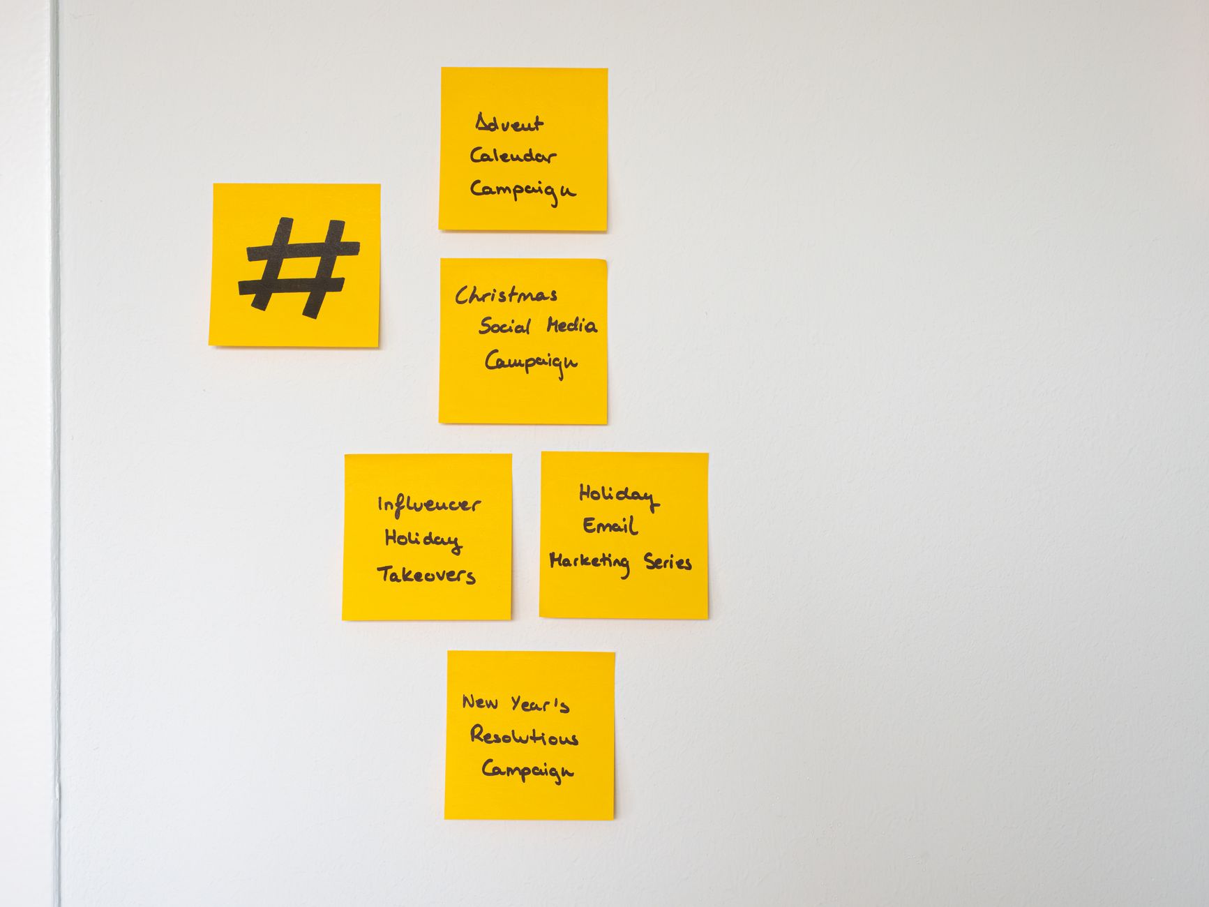 Social media content calendar across multiple platforms on screen