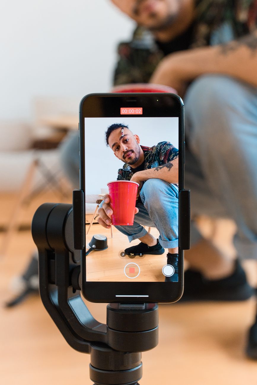TikTok short video script writing on mobile app