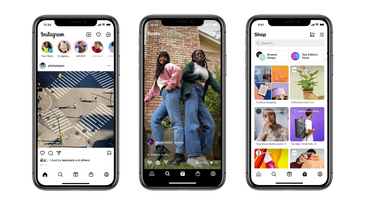 Smartphone showing Instagram Reels interface with caption overlay