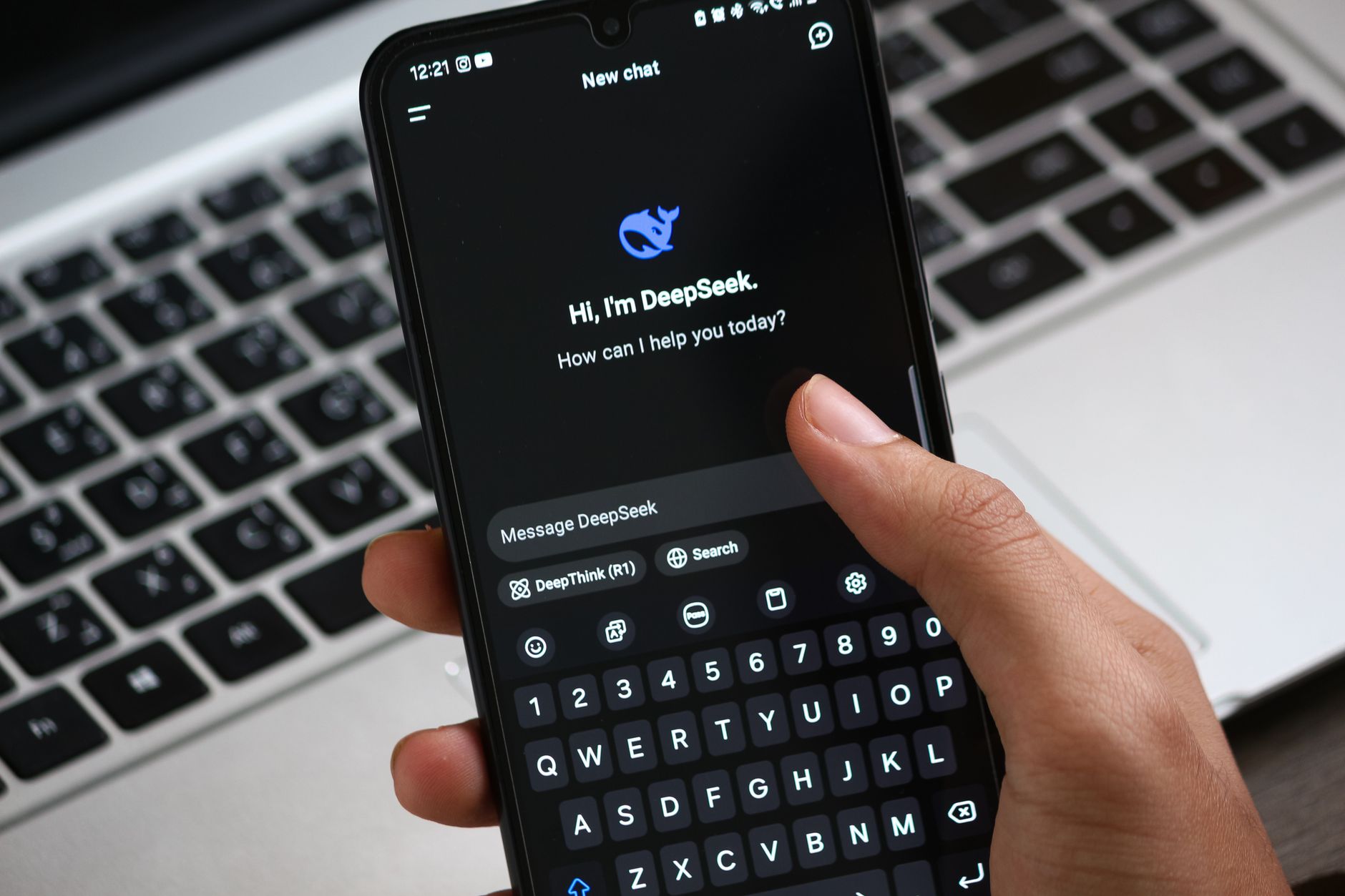 Social media caption generator AI tool interface on screen