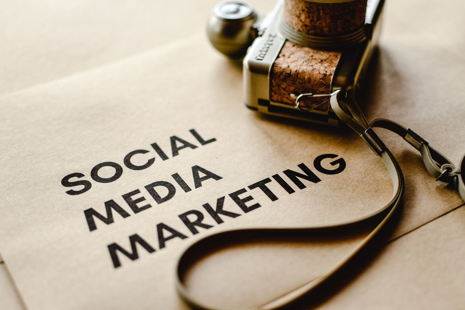 Digital marketer promoting a blog post across social media channels