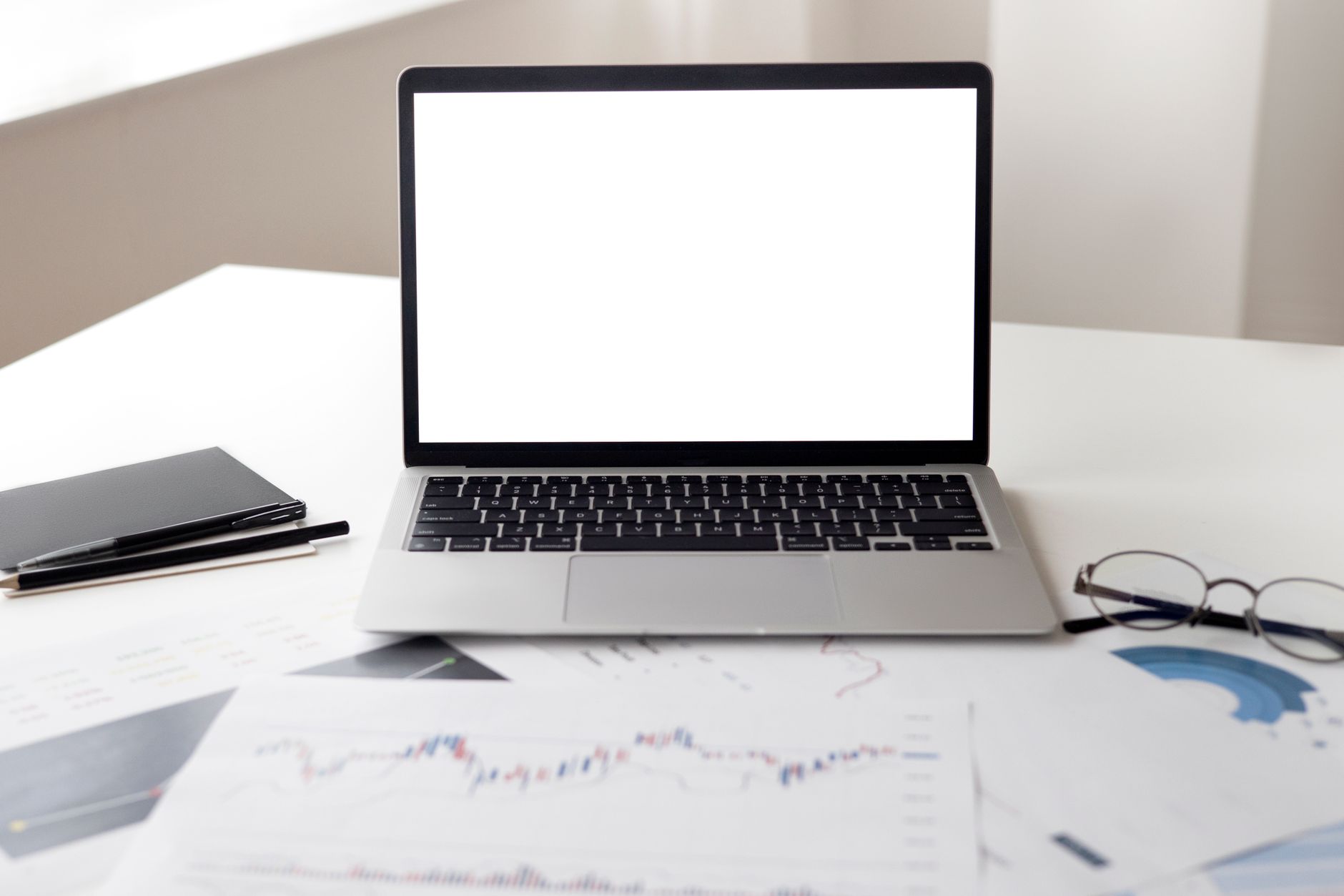 Digital marketing channels overview on a laptop screen
