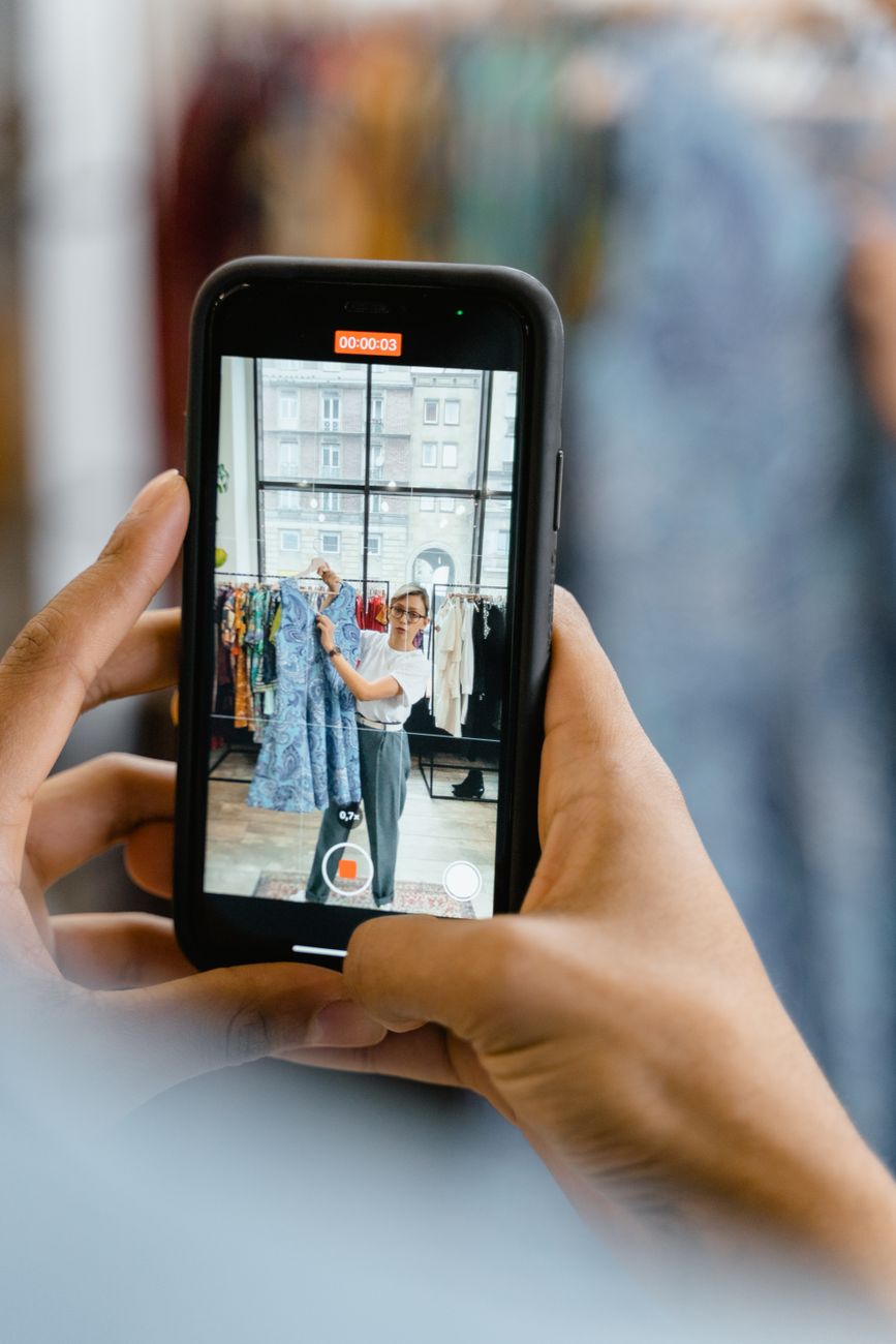 Shoppable social media video with product tags on a mobile screen