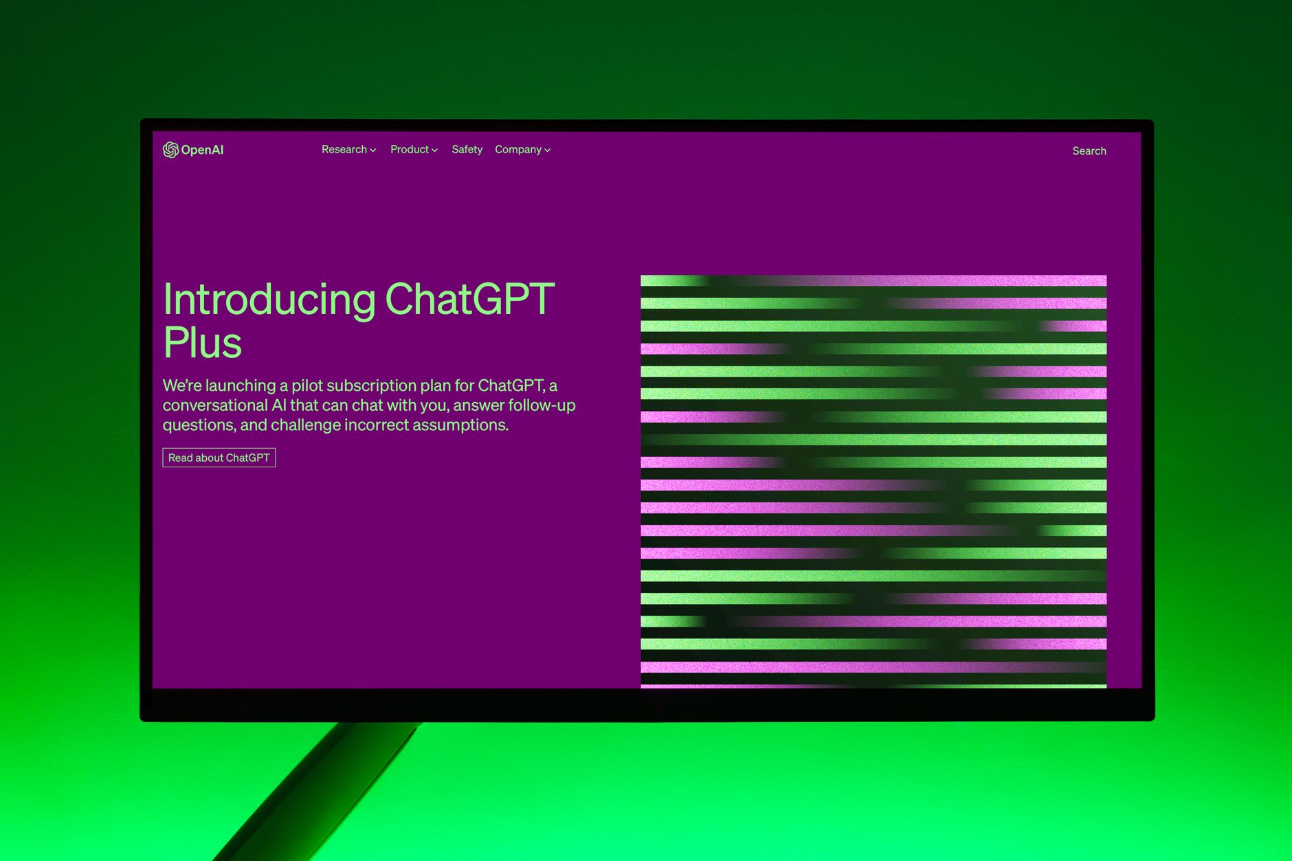 ChatGPT interface open on a computer screen for content writing