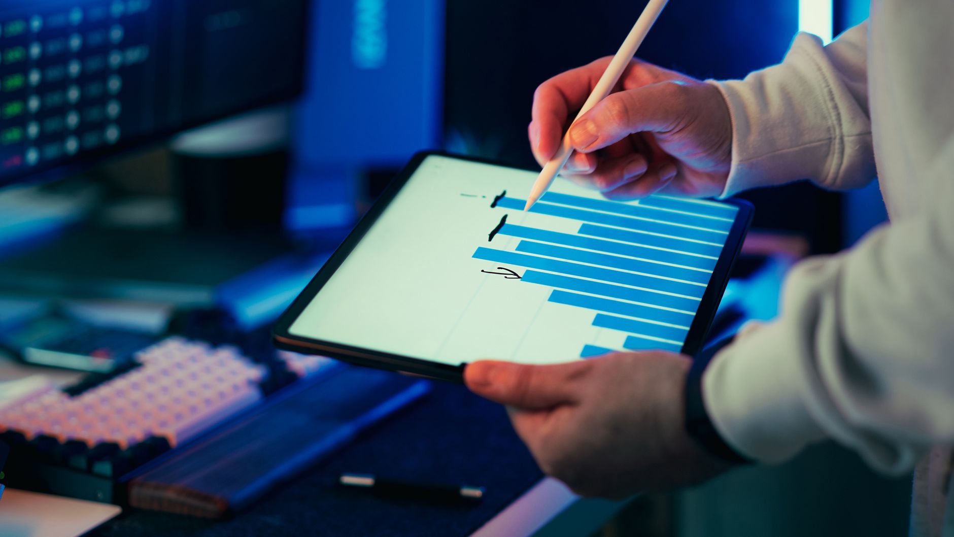 Email marketing campaign analytics showing open rates and ROI
