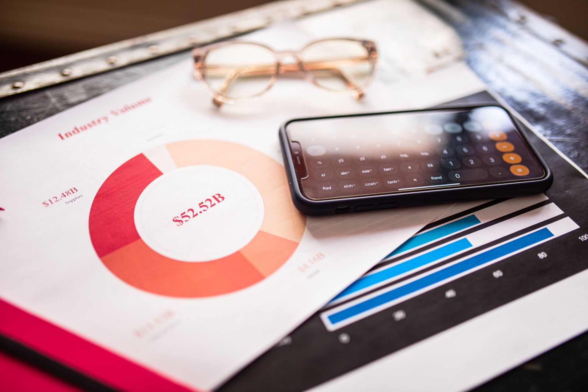 Email and SMS marketing analytics on a smartphone and desktop