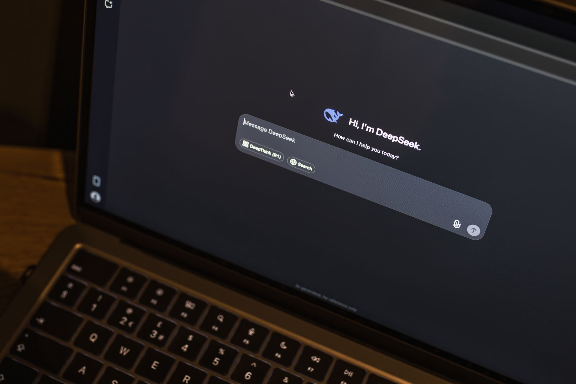 Marketer analyzing AI-powered search dashboard on laptop in 2026
