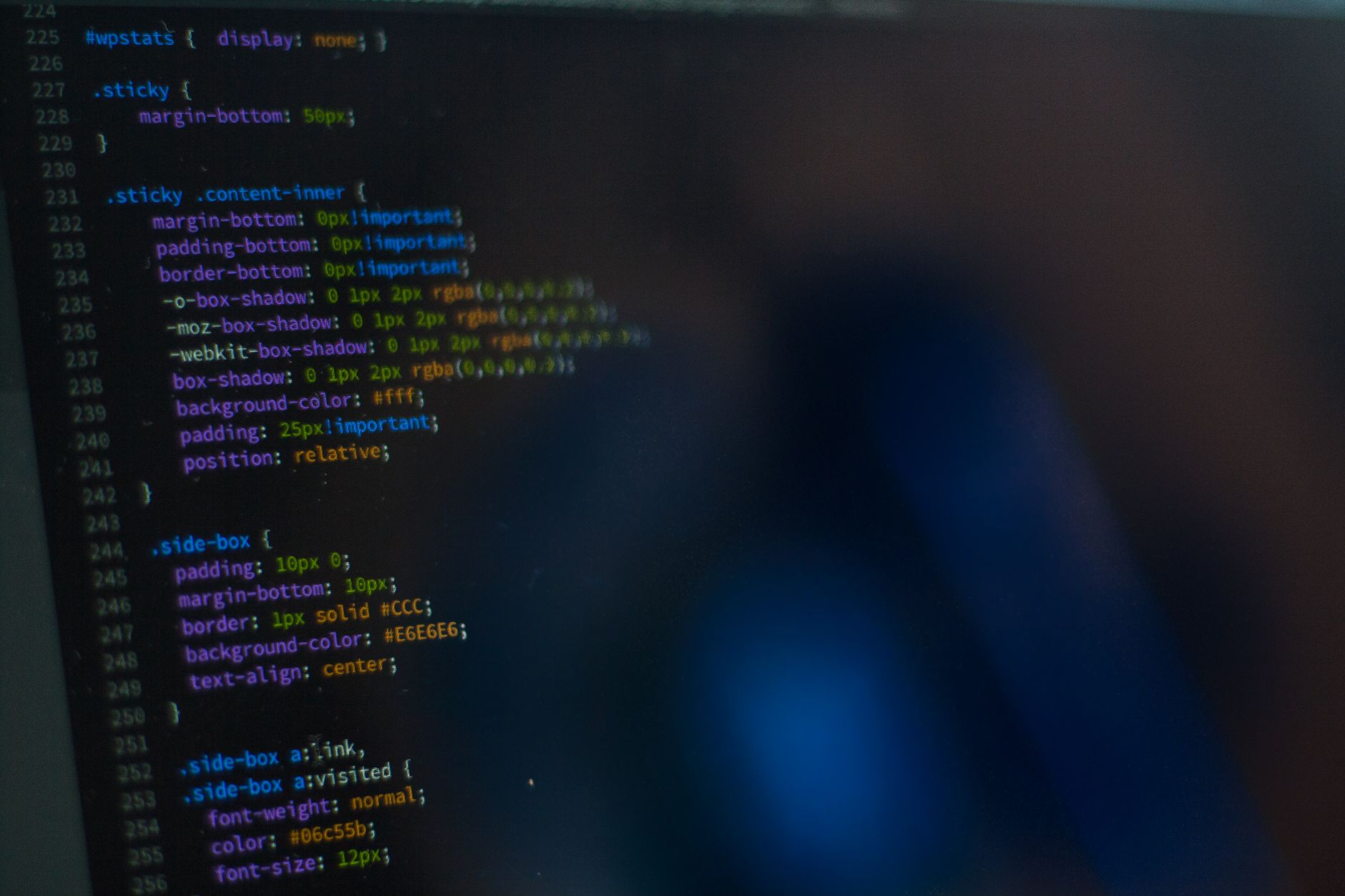 Structured data schema markup code on a developer screen