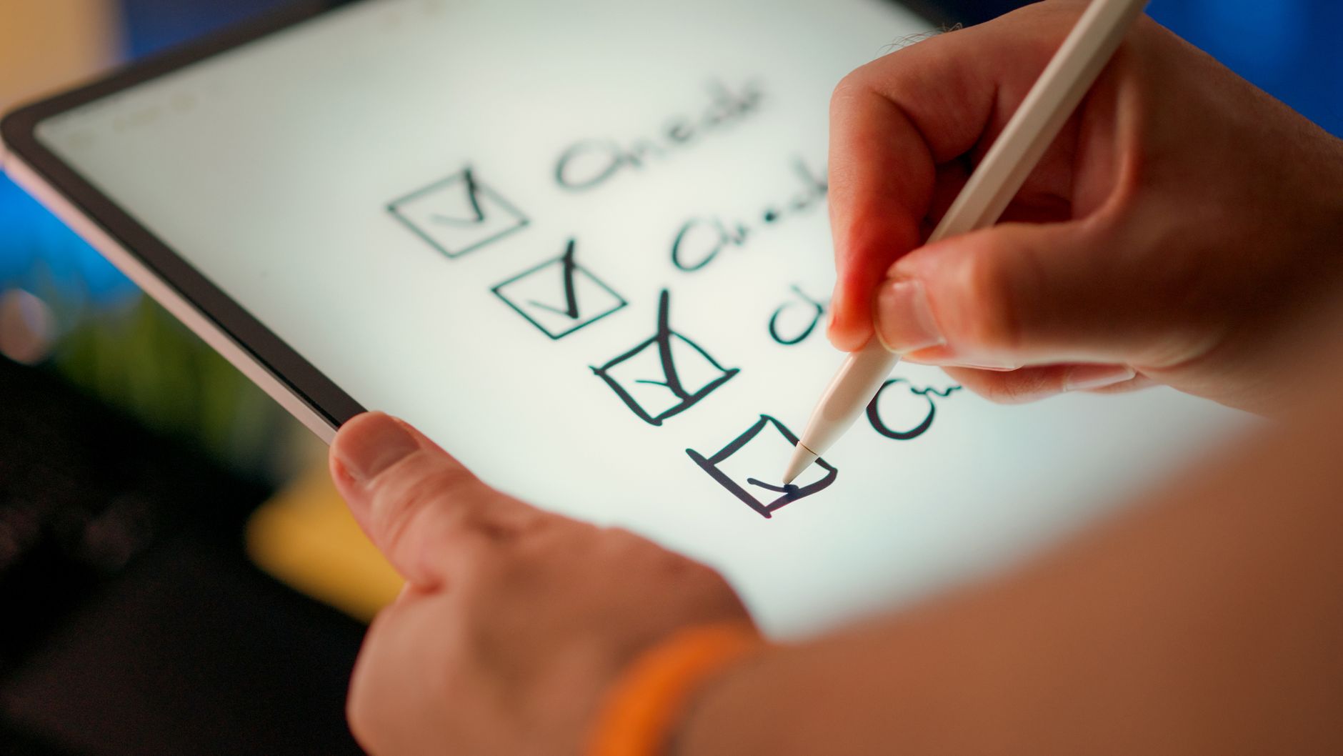On-page SEO checklist displayed on a digital screen