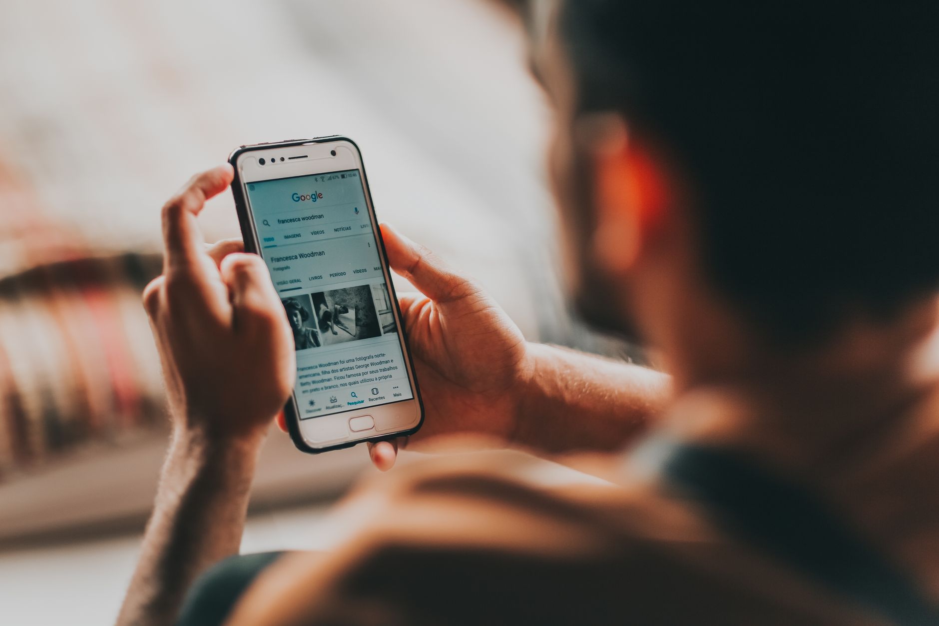 Core Web Vitals performance metrics on a mobile device