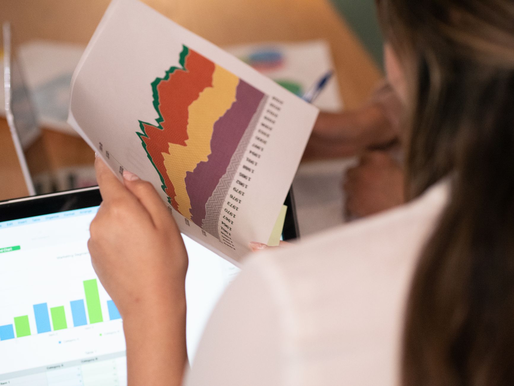 Person reviewing SEO audit results on a laptop dashboard