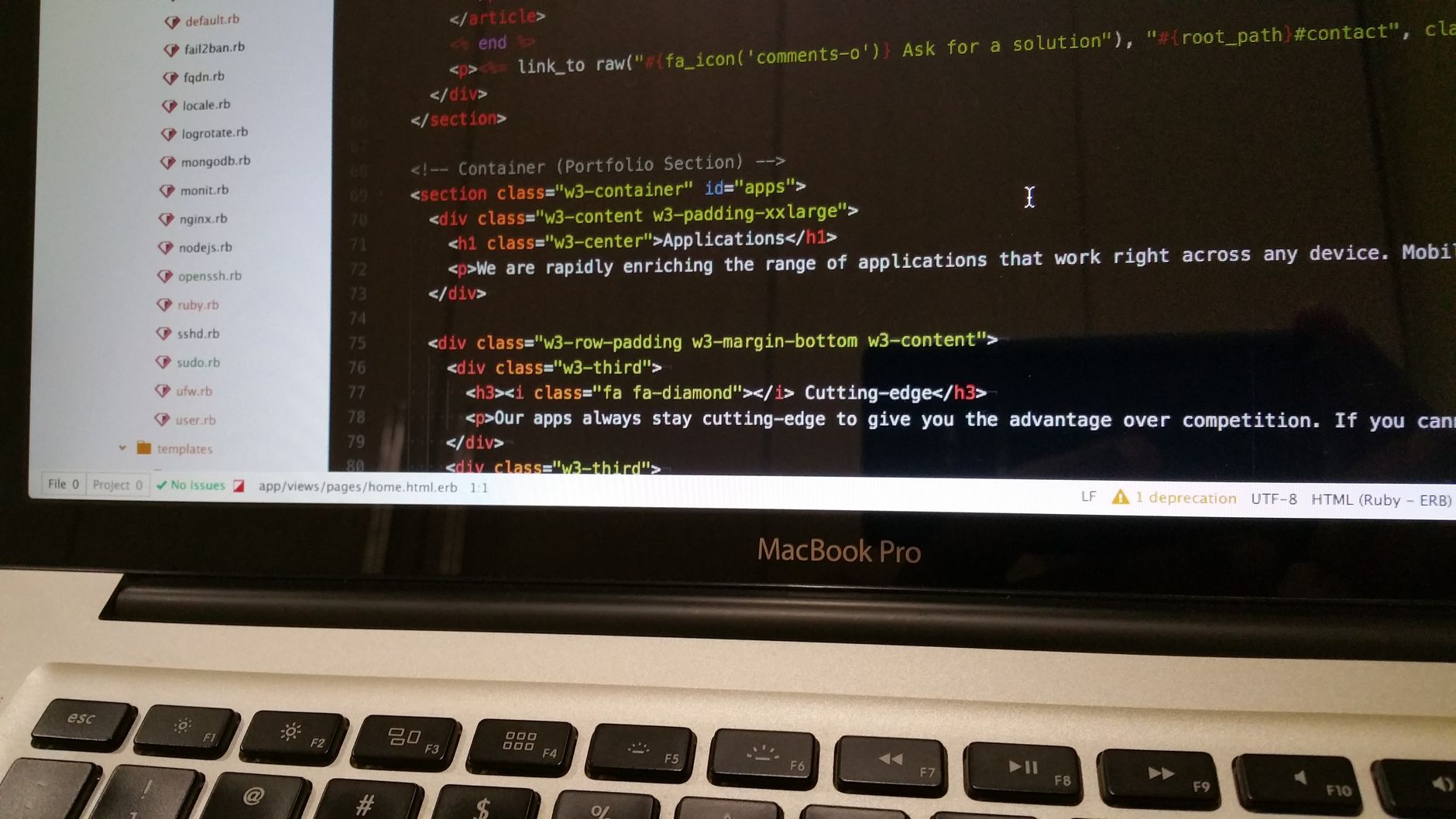 Schema markup code displayed on a developer laptop screen