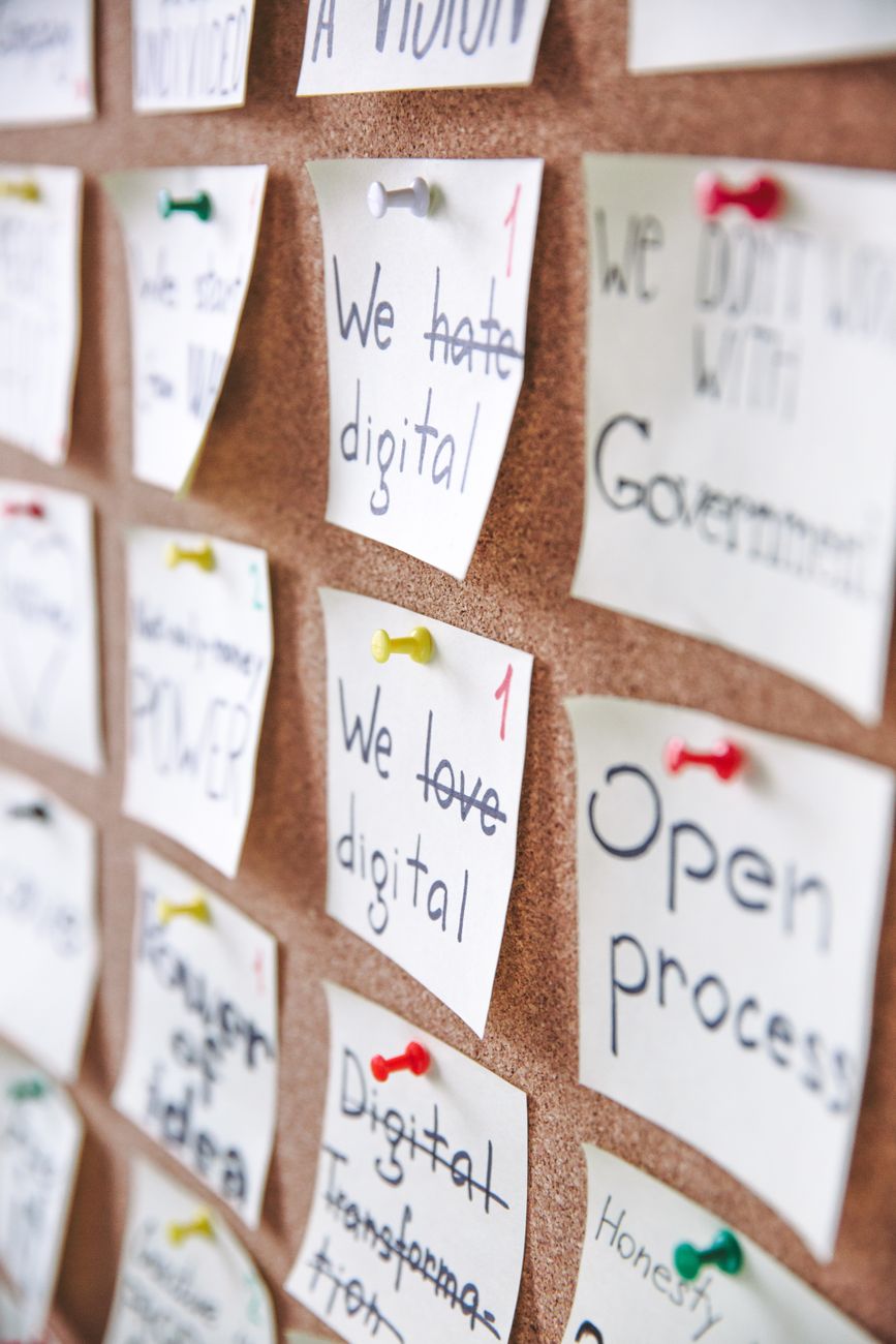 Prioritized SEO action plan written on a whiteboard with ranked tasks and deadlines
