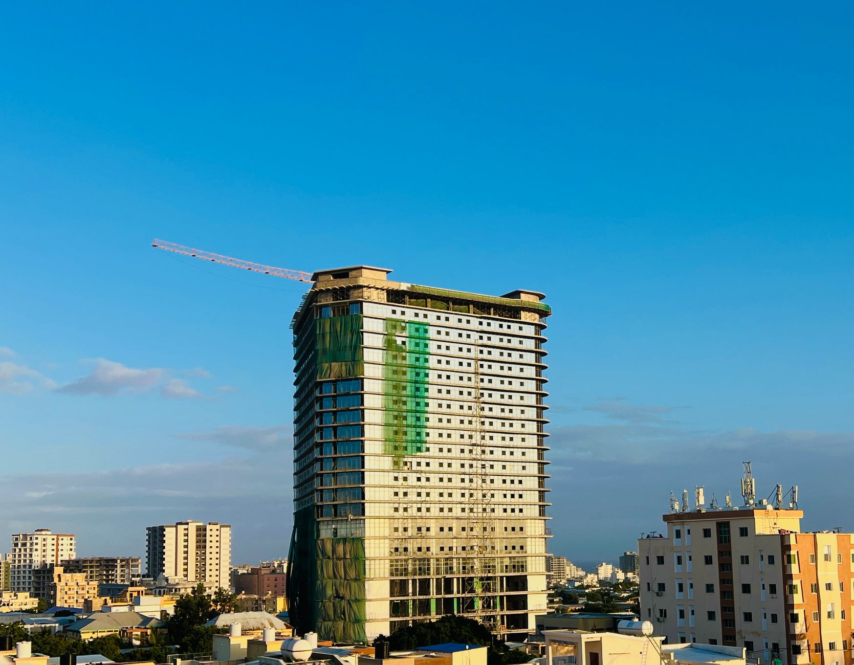 African city skyline with real estate development and investment concept