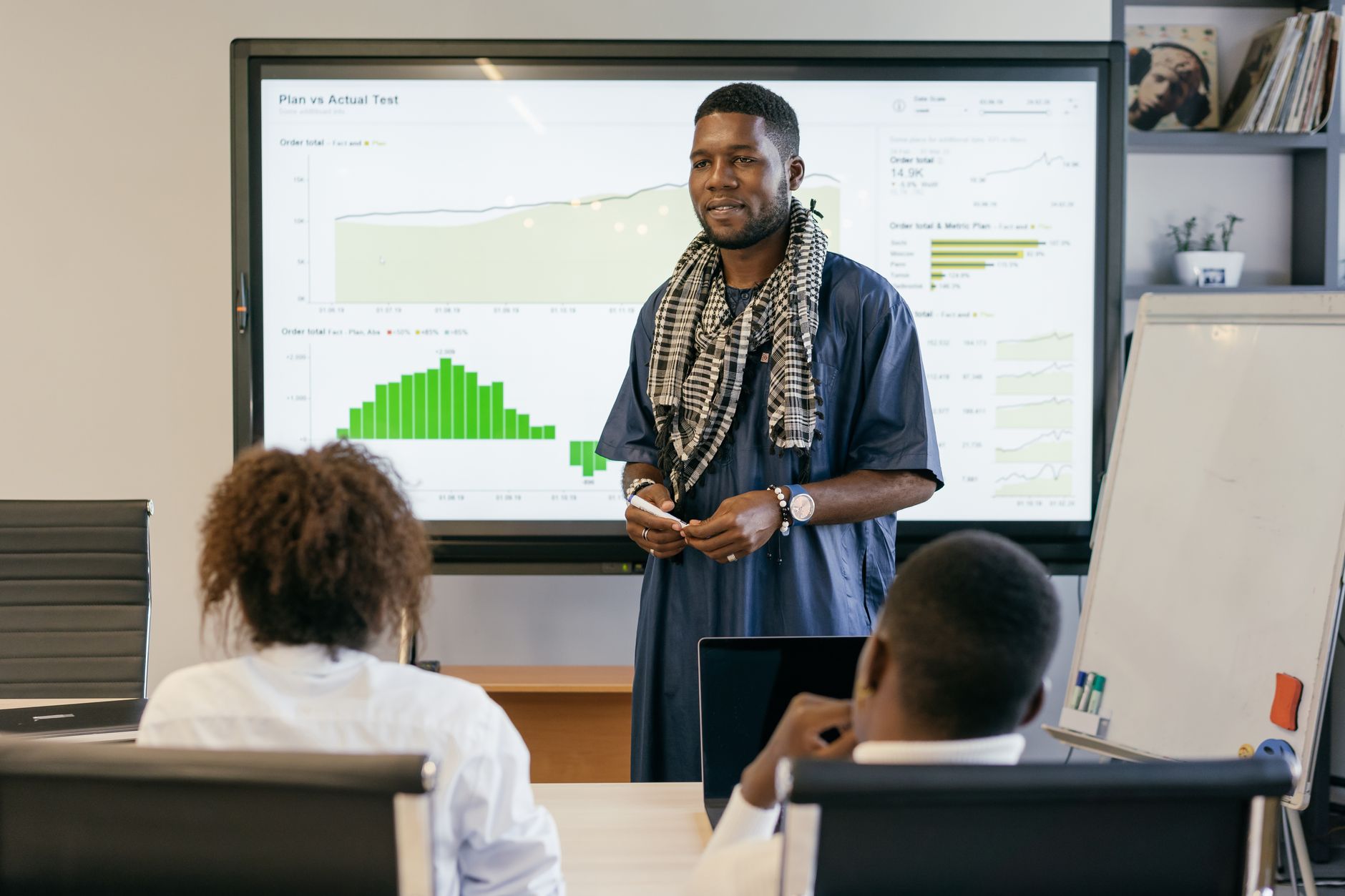 African fintech founder presenting at a technology conference