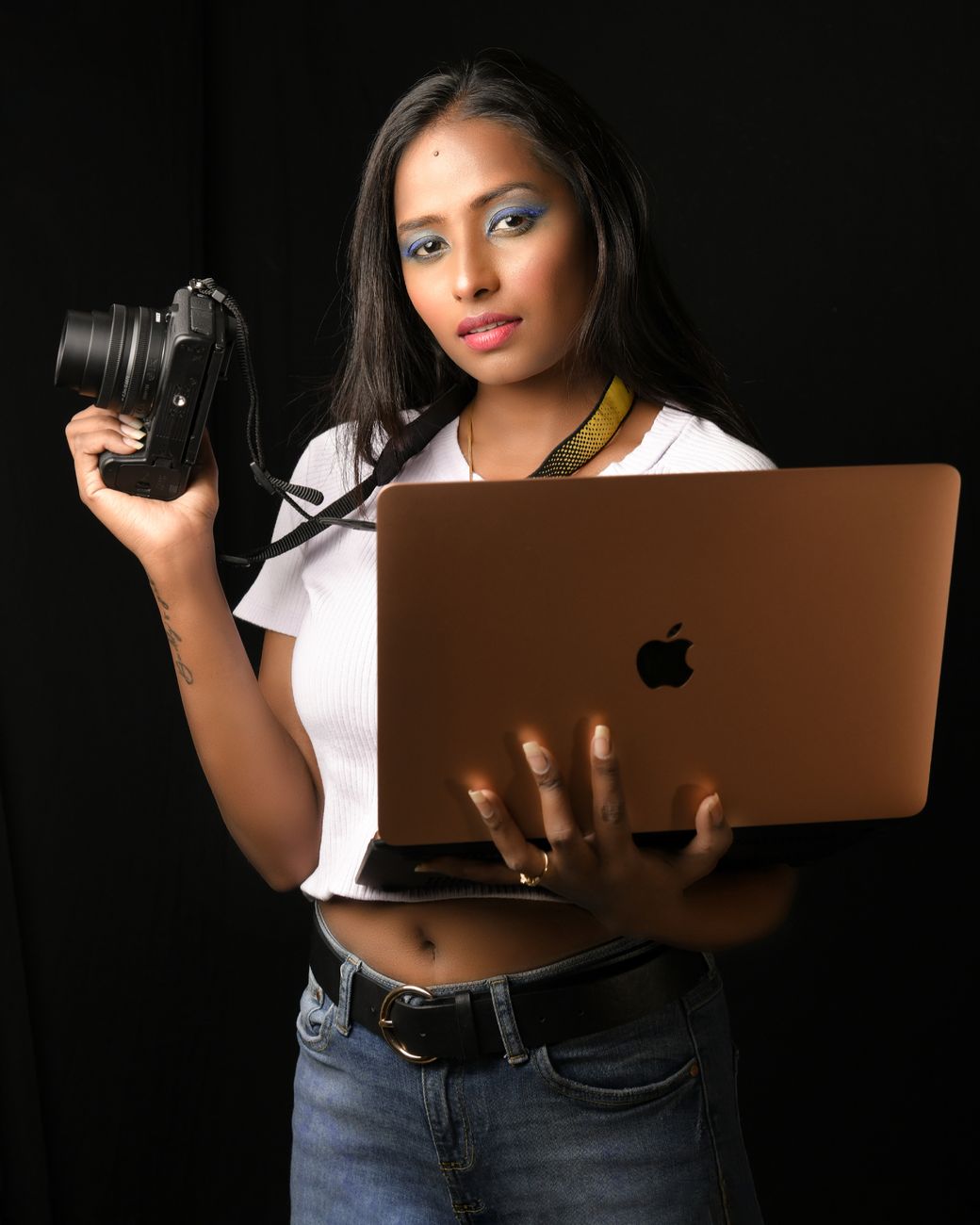 African digital creators collaborating in a modern content studio