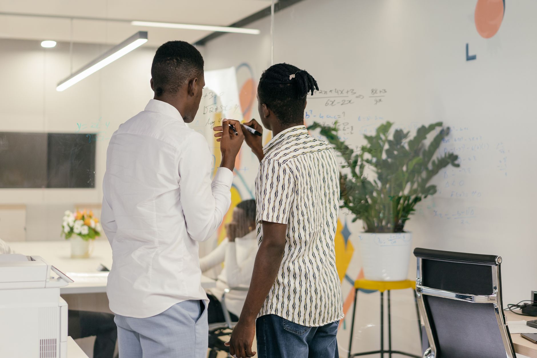 African tech startup team working in a modern innovation hub