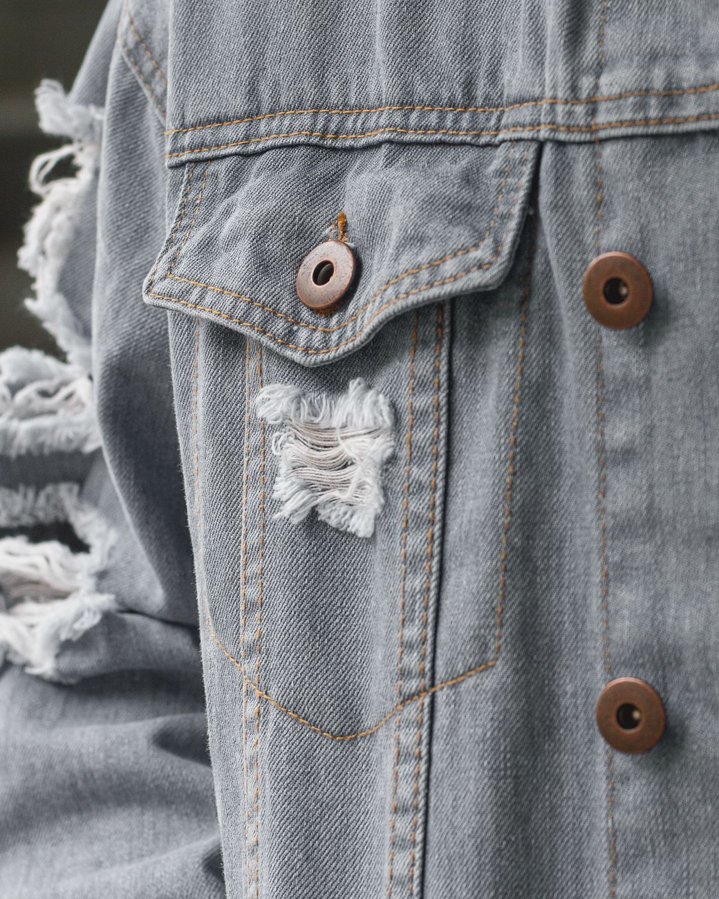 Denim Tears cotton wreath denim jacket close-up