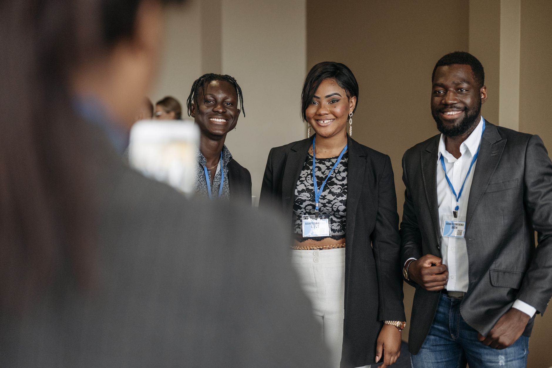 Professional African entrepreneur using LinkedIn on laptop for business networking