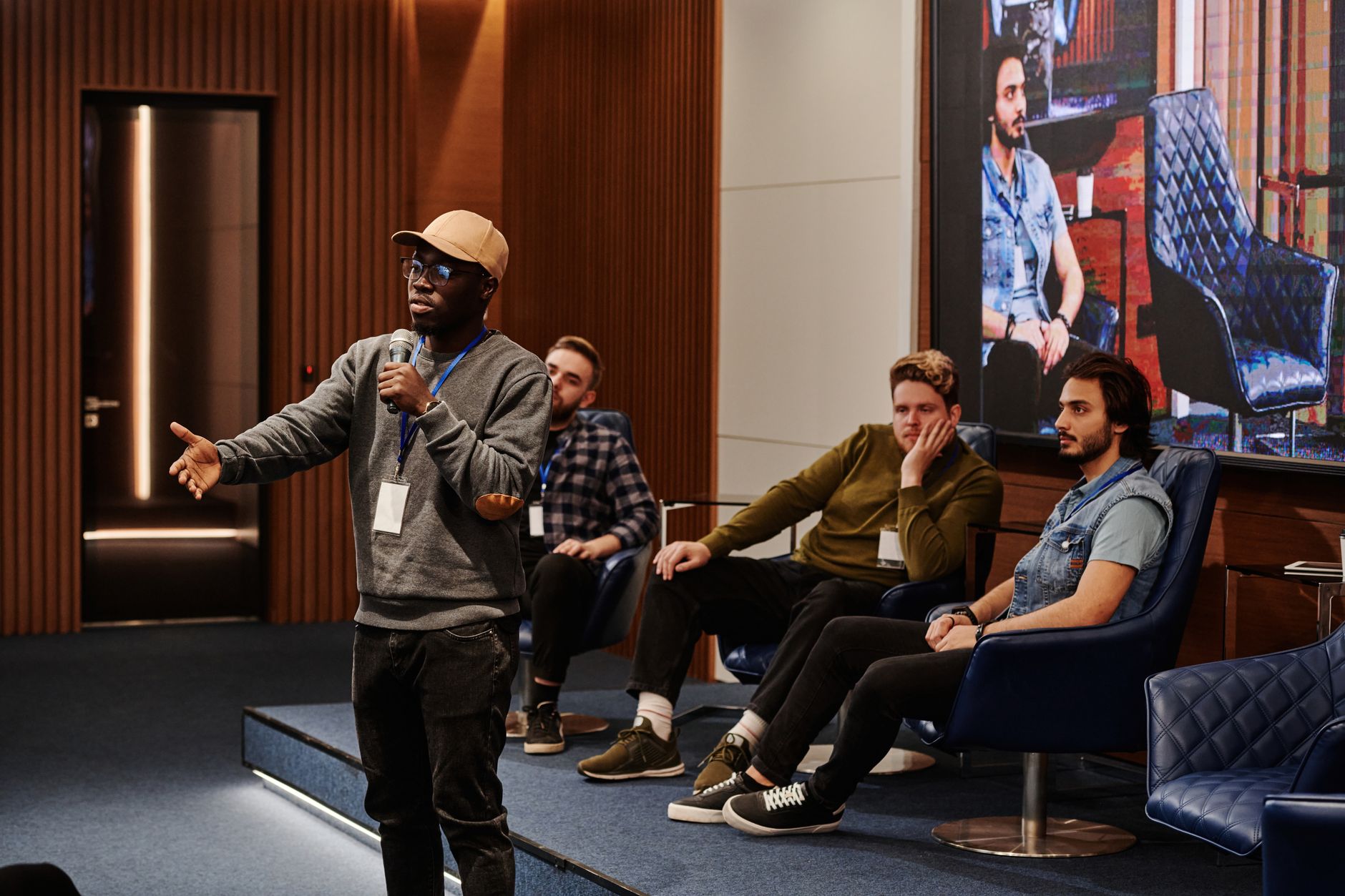 African creators gathering at a summit panel discussion
