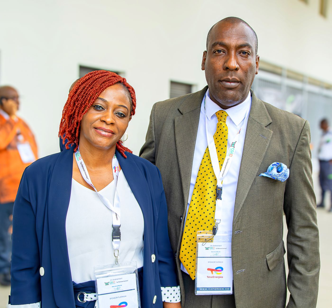 African entrepreneur networking at a business summit event
