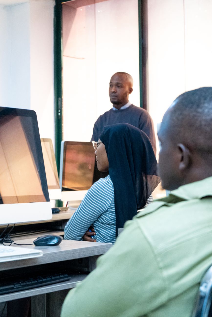 Young South African creator learning digital marketing skills on laptop