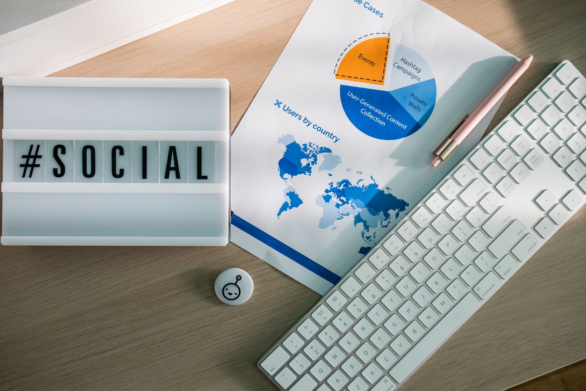 Data analytics dashboard showing social media engagement metrics