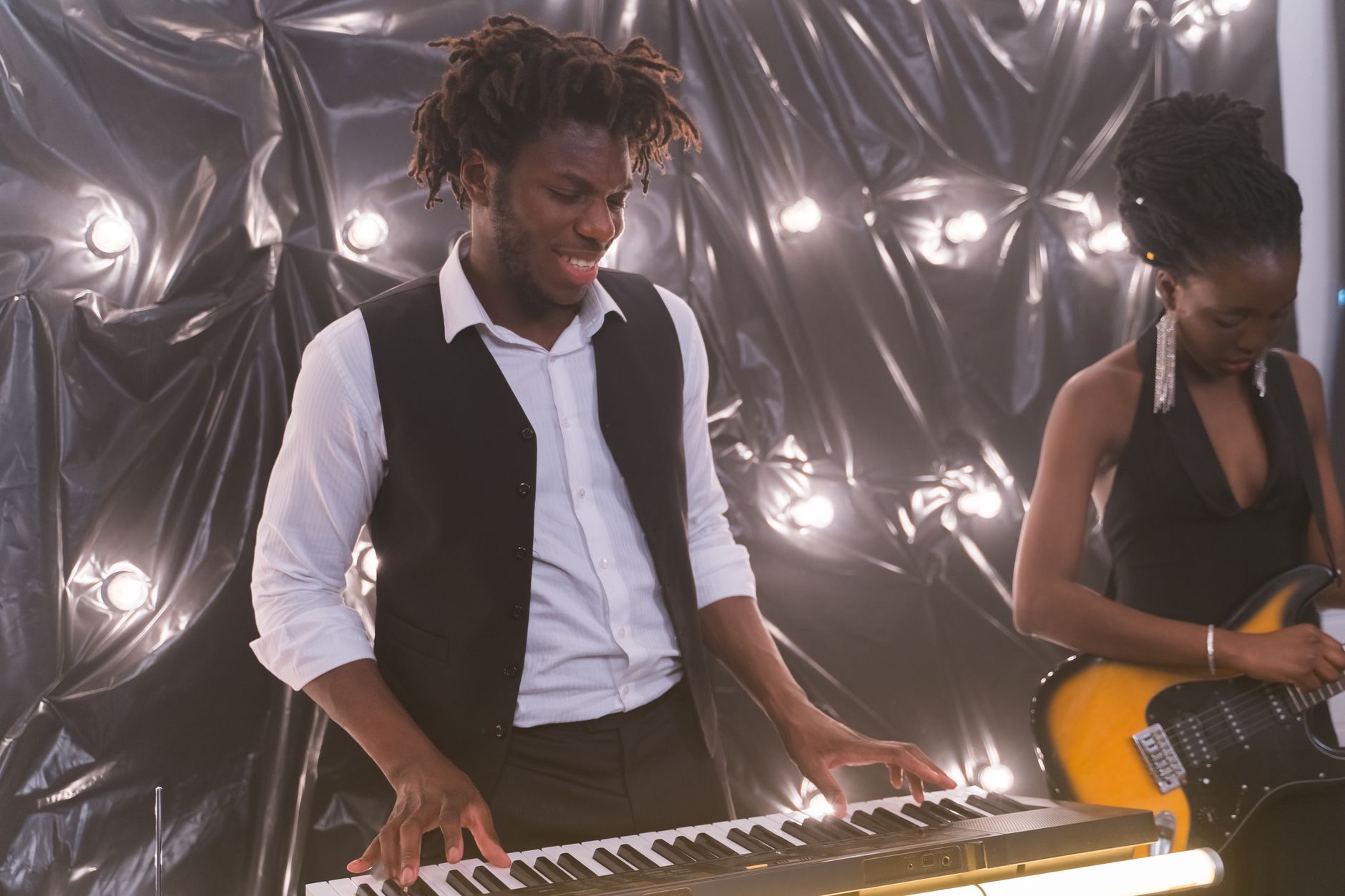 African music artist performing at international cultural event