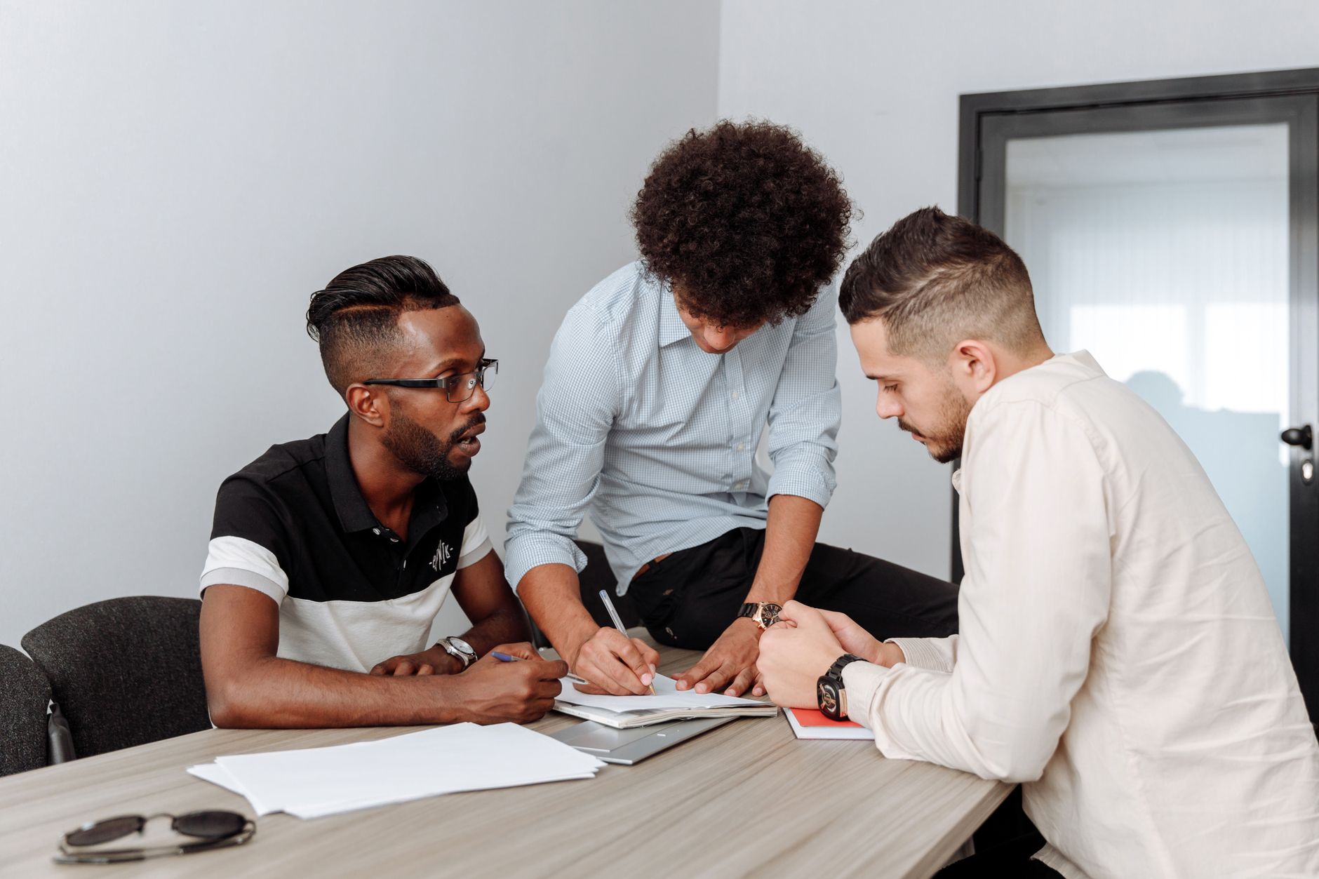 African entrepreneurs in a meeting discussing strategy and investment