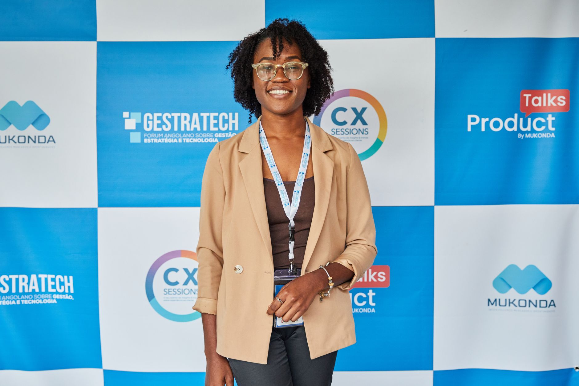 African entrepreneur presenting a product line inspired by social media brand building
