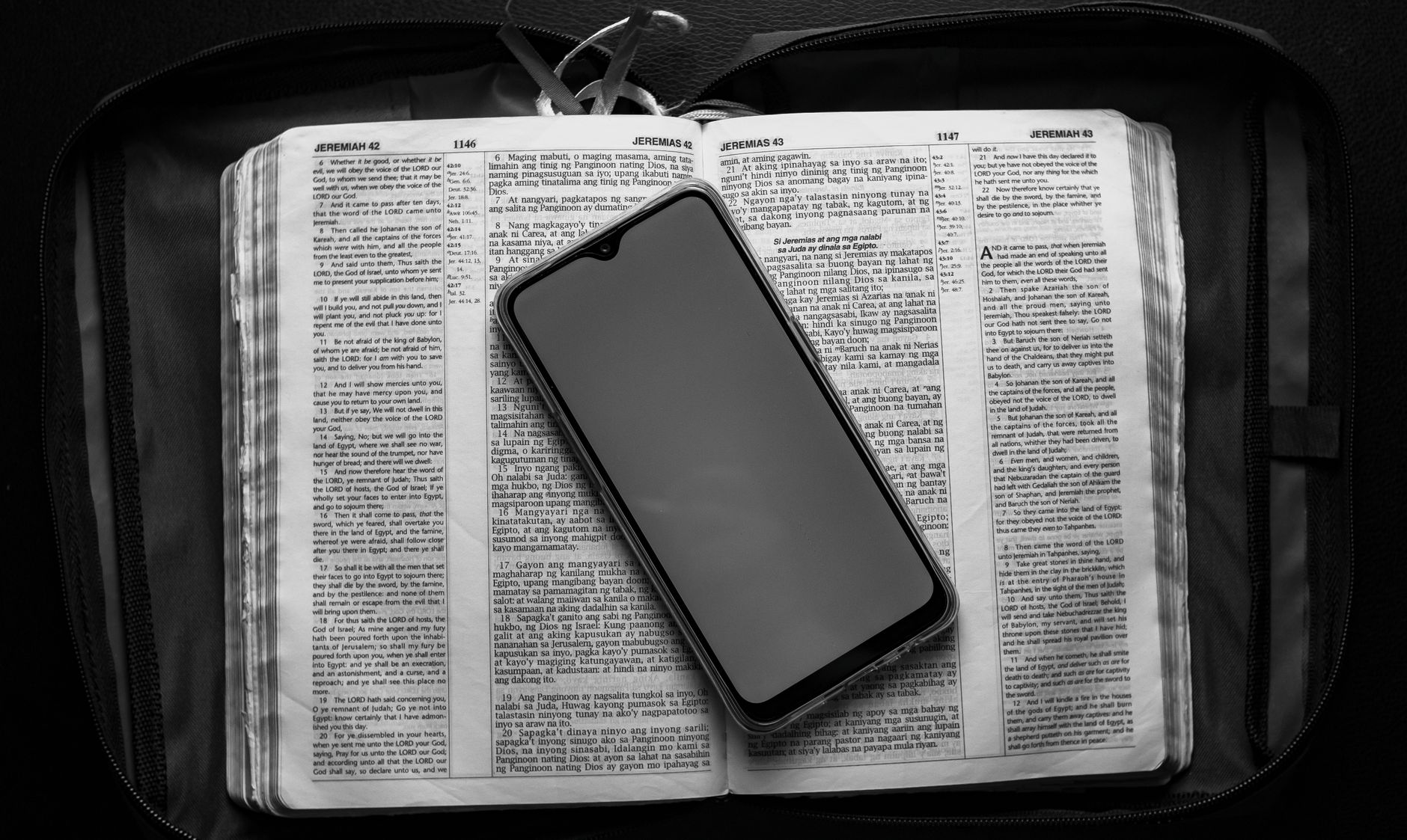 Smartphone showing intelligent cross reference suggestions in Bible app